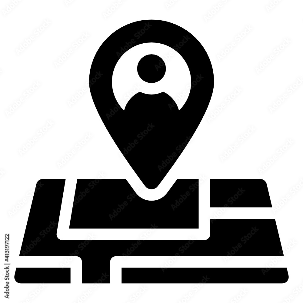 Mobile map in glyph editable icon, online location finder
Mobile map in glyph editable icon, online location finder