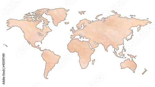 map of the world world map color red inside inner shadow.