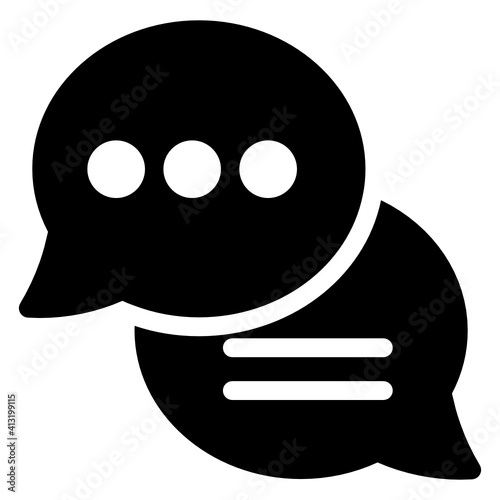 
Dots in bubbles denoting glyph icon of message typing 
