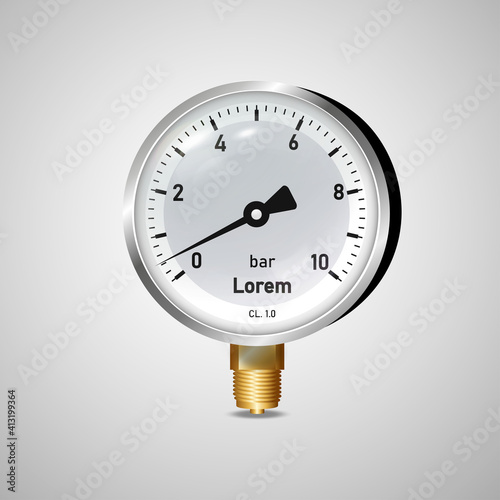 illustration of a pressure meter gauge