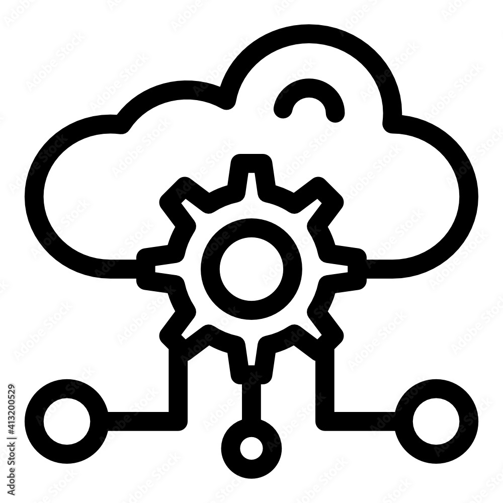Cloud setting in glyph icon, editable vector
Cloud setting in glyph icon, editable vector