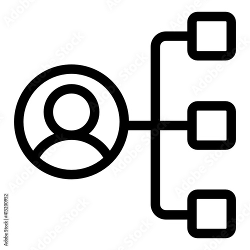 
Persons with browser denoting glyph icon of web users 
