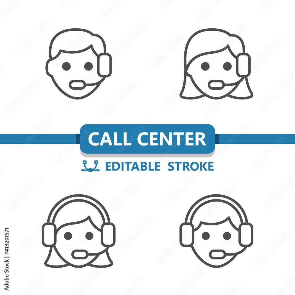 Call Center - Customer Support - Customer Service Icons