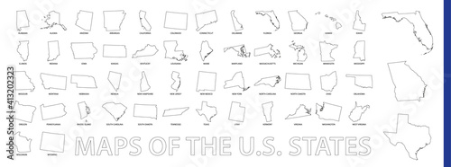 Maps of The US State, Outline maps collection.