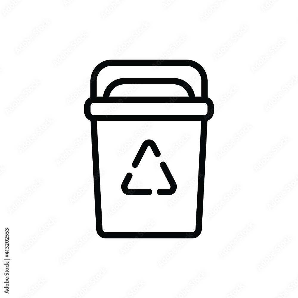 Recycle Bin, Trash Bin Icon Logo Illustration Vector Isolated. Earth Day and Ecology Icon-Set. Suitable for Web Design, Logo, App, and UI. Recycle Bin, Trash Bin Icon Logo Illustration Vector Isolated. Earth Day and Ecology Icon-Set. Suitable for Web Design, Logo, App, and UI.