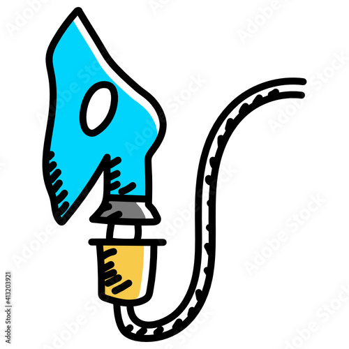 
Nebulizer doodle icon, editable vector 
