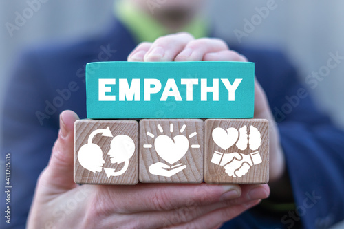 Canvas Print Business communication concept of empathy and sympathy