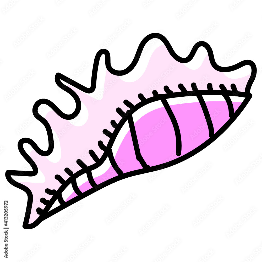 Seashell doodle icon of mollusk, editable vector
Seashell doodle icon of mollusk, editable vector