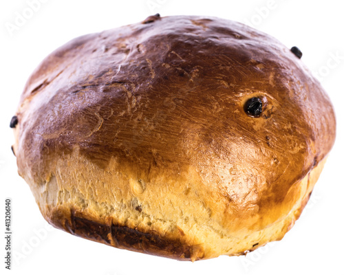 homemade austrian easter bread isolated on white background photo