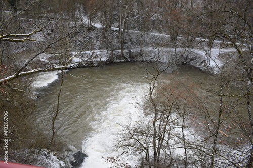 wilder Elzwasserfall im Februar photo