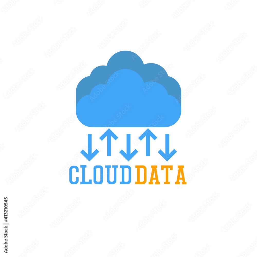 cloud storage service logo. vector illustration cloud storage service logo. vector illustration