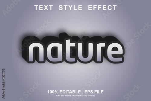 nature text effect editable