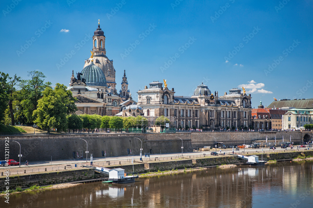 Dresden on the river Elbe in Germany