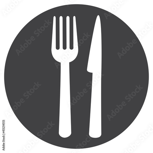 Restaurant icon vector isolated on white background. Restaurant icon in flat style. Template for app, label, logo, menu and web site. Restaurant icon, vector illustration