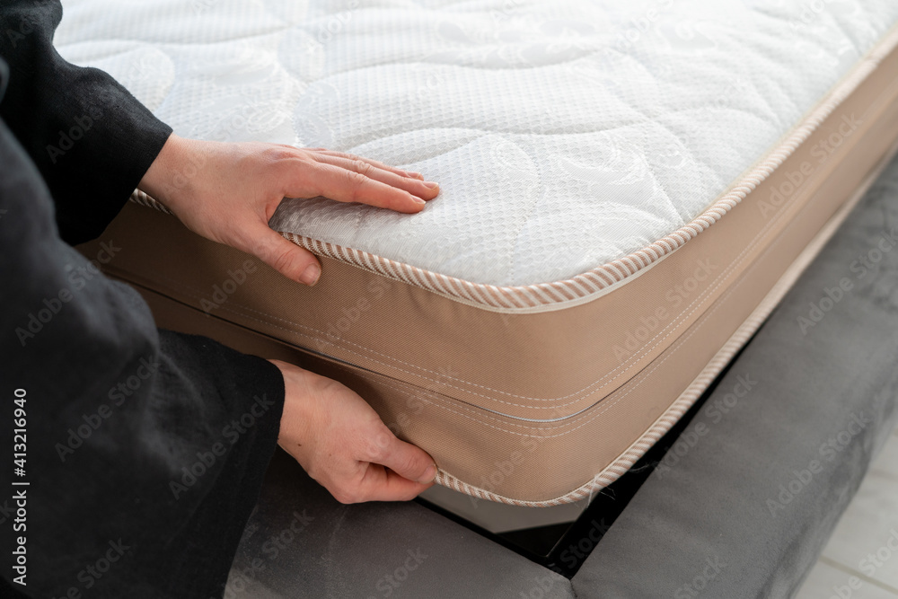 Orthopedic memory foam mattress with soft topper Stock Photo | Adobe Stock