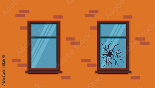broken window