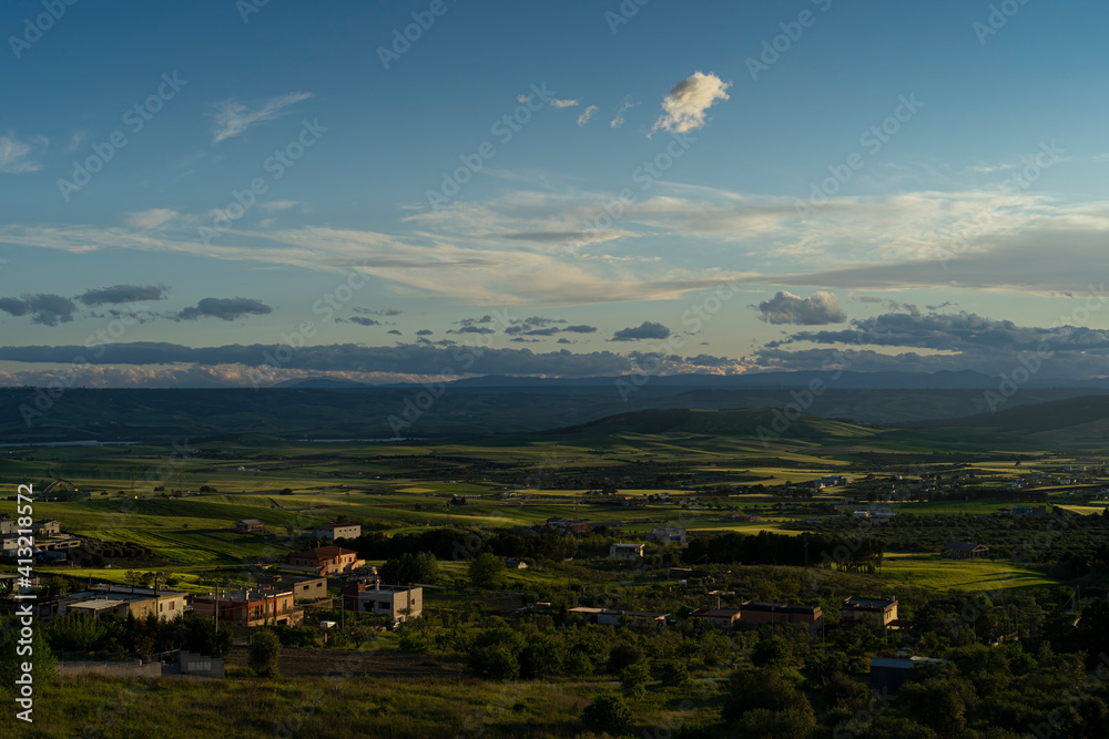 Fototapeta premium view from the top of the hill