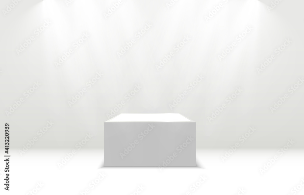Obraz premium Round podium or platform on a transparent background. 