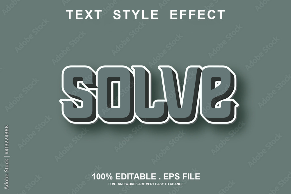 solve text effect editable solve text effect editable