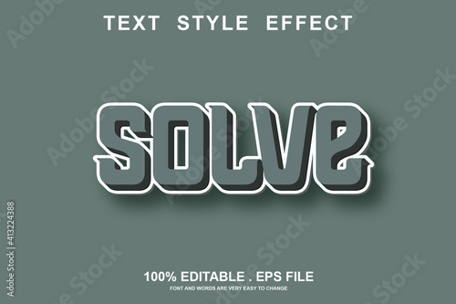 solve text effect editable