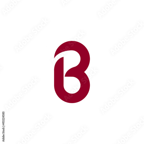 B logo design with geometry