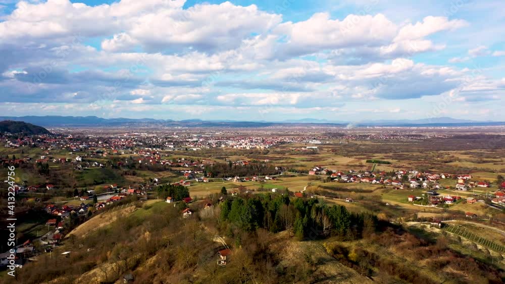 Aerial view of countryside village near Samobor, Croatia. Aerial view of countryside village near Samobor, Croatia.