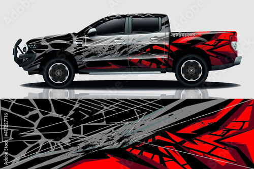 Car wrap graphic racing abstract background for wrap and vinyl sticker