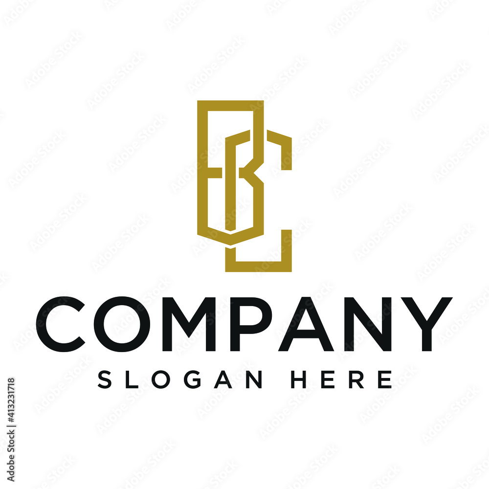 Obraz premium Initial Letters BC Logo Design. Monogram Branding Logo Vector