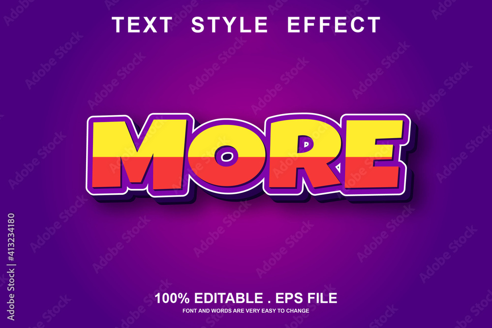 more text effect editable