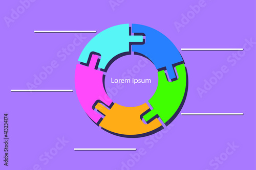 Infographic circle templet for write an interesting