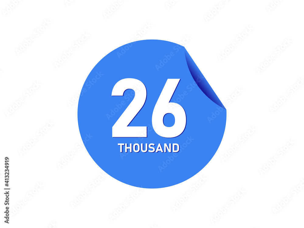 26 Thousand texts on the blue sticker 26 Thousand texts on the blue sticker