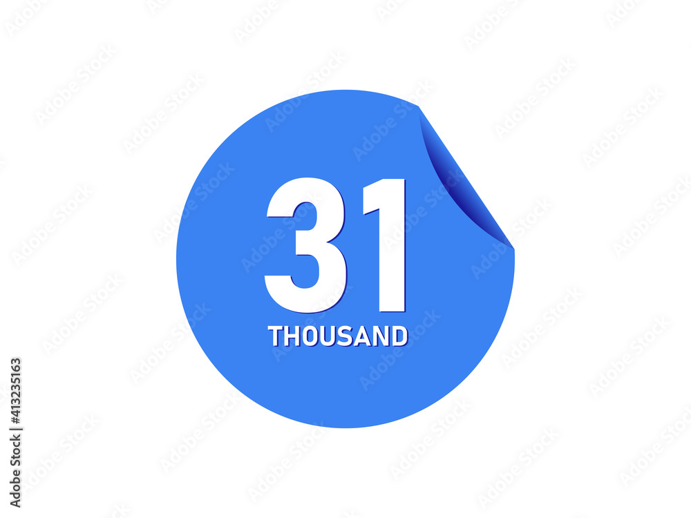 31 Thousand texts on the blue sticker 31 Thousand texts on the blue sticker