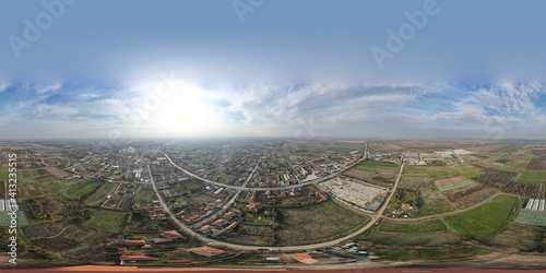 Aerial panorama of village of Tsalapitsa, Bulgaria photo