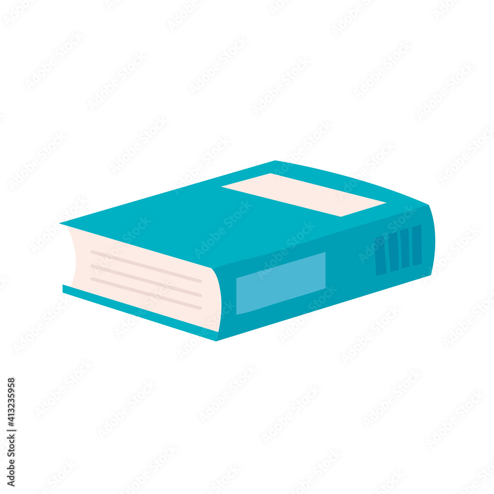green text book library isolated icon vector illustration design