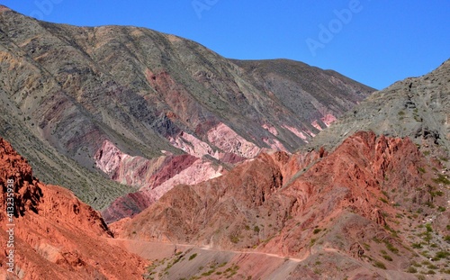 Jujuy, a province of the remote northwestern Argentina, is characterized by the spectacular rock formations, hills of the Quebrada de Humahuaca and its indi photo