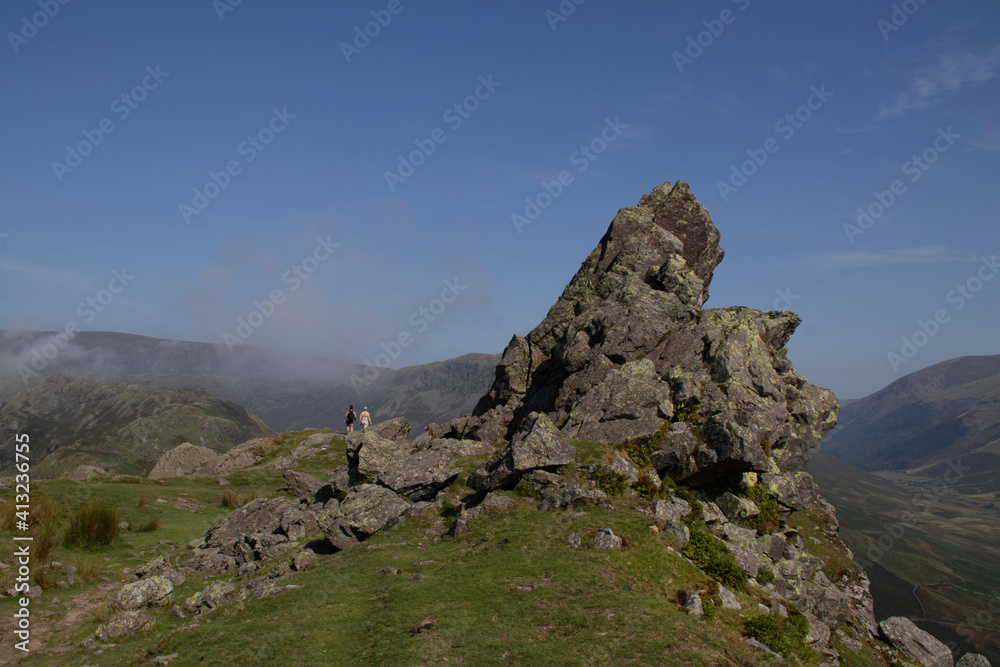 Lake district helm crag in summer Lake district helm crag in summer