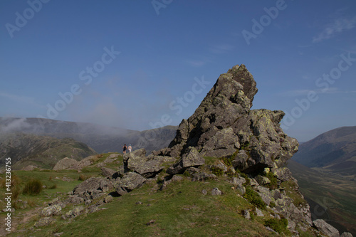 Canvas Print Lake district helm crag in summer
