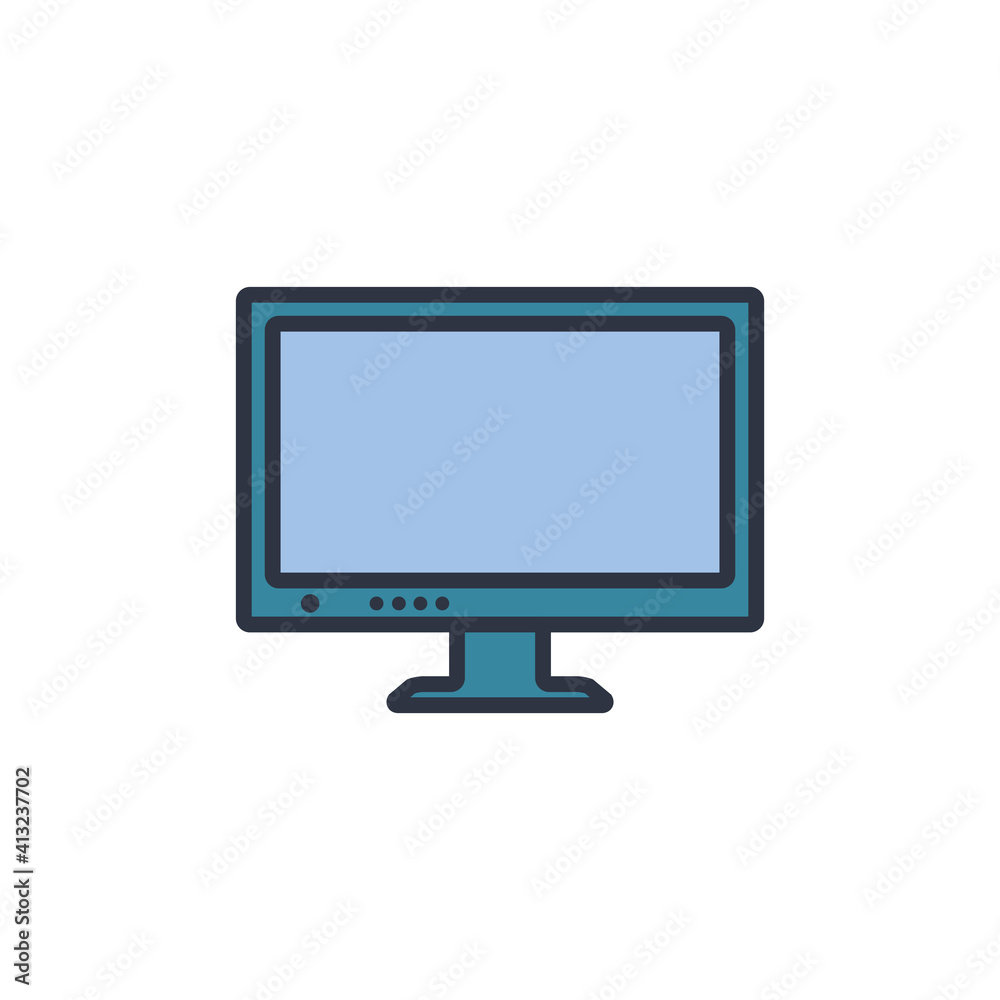 Television Flat Icon Design Vector template illustration Television Flat Icon Design Vector template illustration