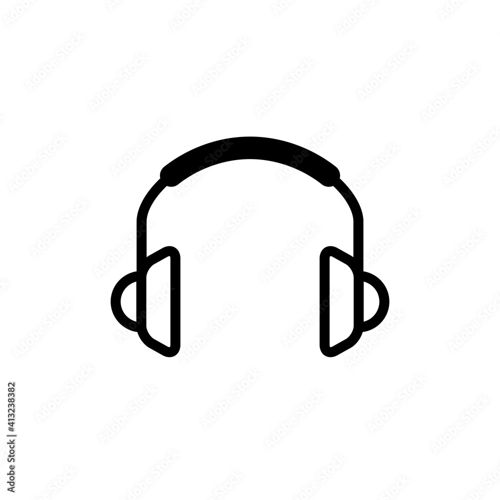Earphone Headset Icon Design Vector Template Illustration Earphone Headset Icon Design Vector Template Illustration