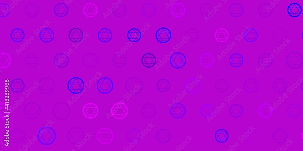 Light Purple vector template with esoteric signs.