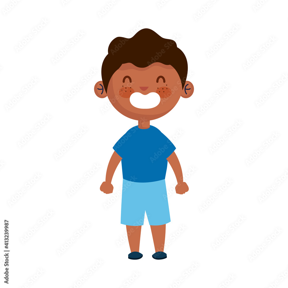 happy cute afro little boy character vector illustration design happy cute afro little boy character vector illustration design