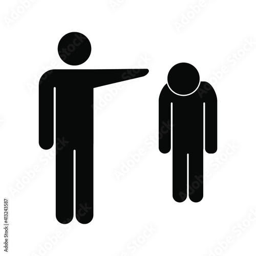 Social bullying icon. 