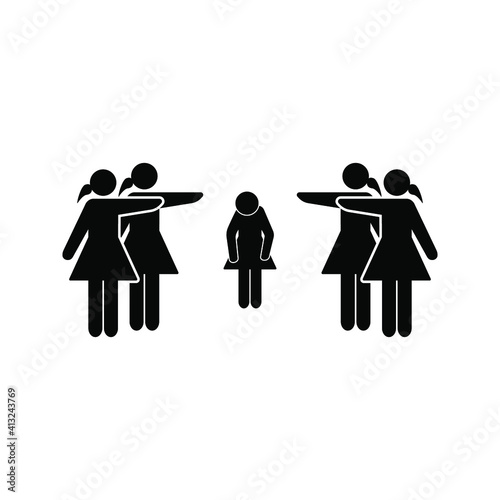 Social bullying icon. 