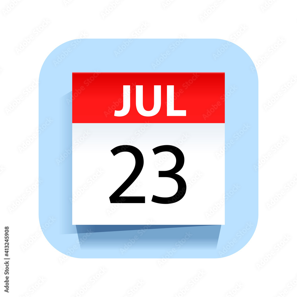 July 23. Calendar Icon. Vector Illustration. July 23. Calendar Icon. Vector Illustration.