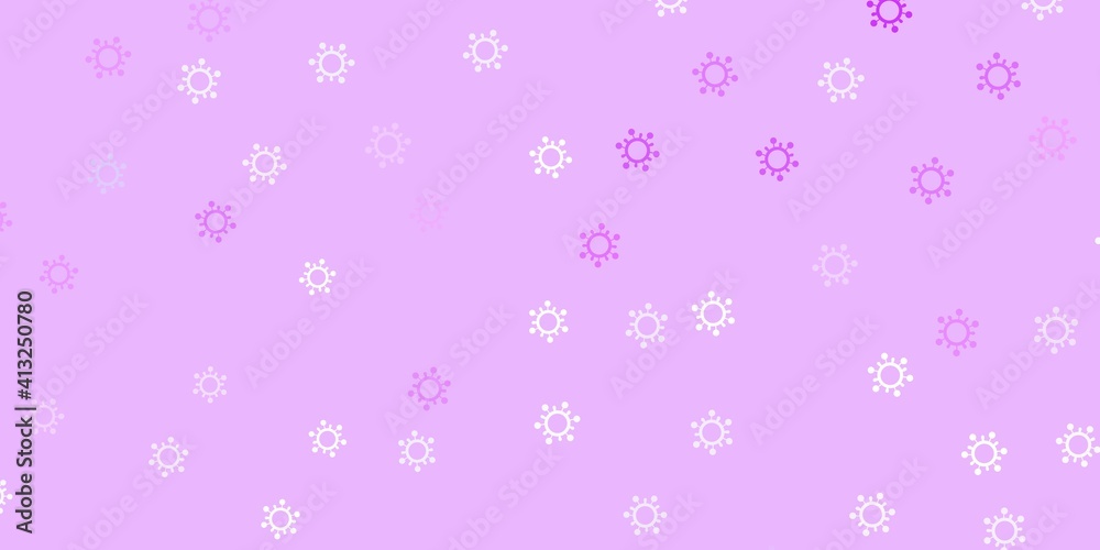 Light purple vector template with flu signs. Light purple vector template with flu signs.