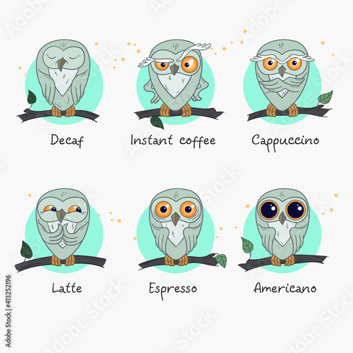 set of owls