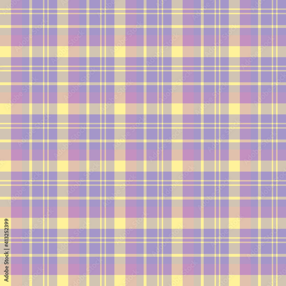 Fototapeta premium Seamless pattern in great yellow and violet colors for plaid, fabric, textile, clothes, tablecloth and other things. Vector image.