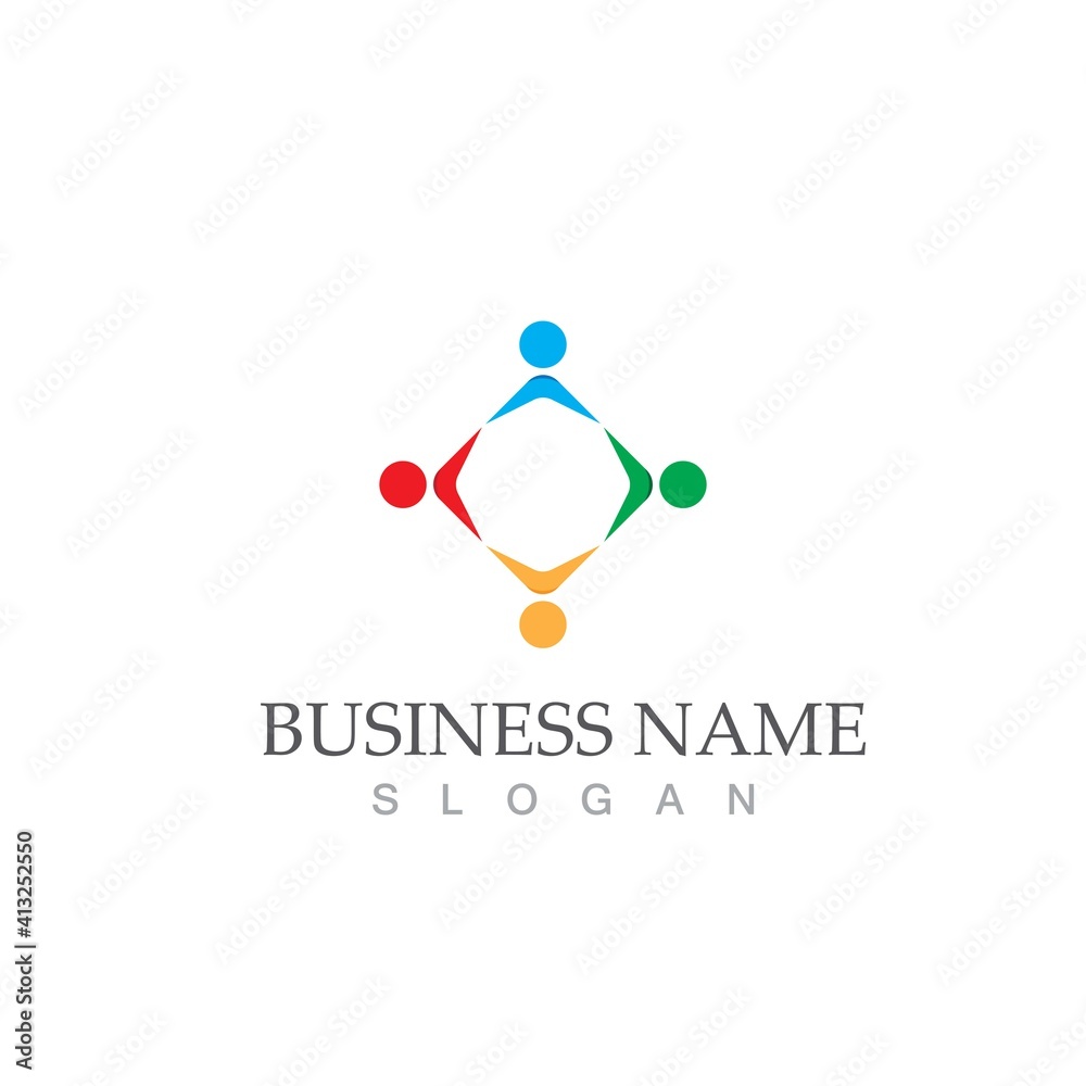 Community, network and social icon Community, network and social icon