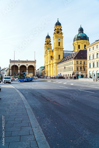 Theatinerkirche in Munich city, Bavaria © Rostislav Ageev