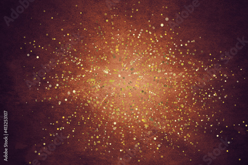 Gold glitter dots pattern background